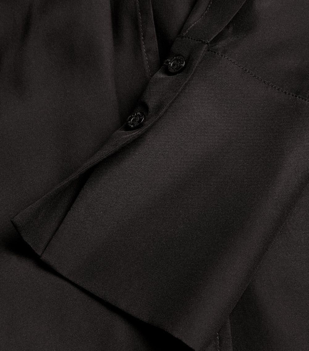 Gauge81 Black Silk Puno Shirt Dress