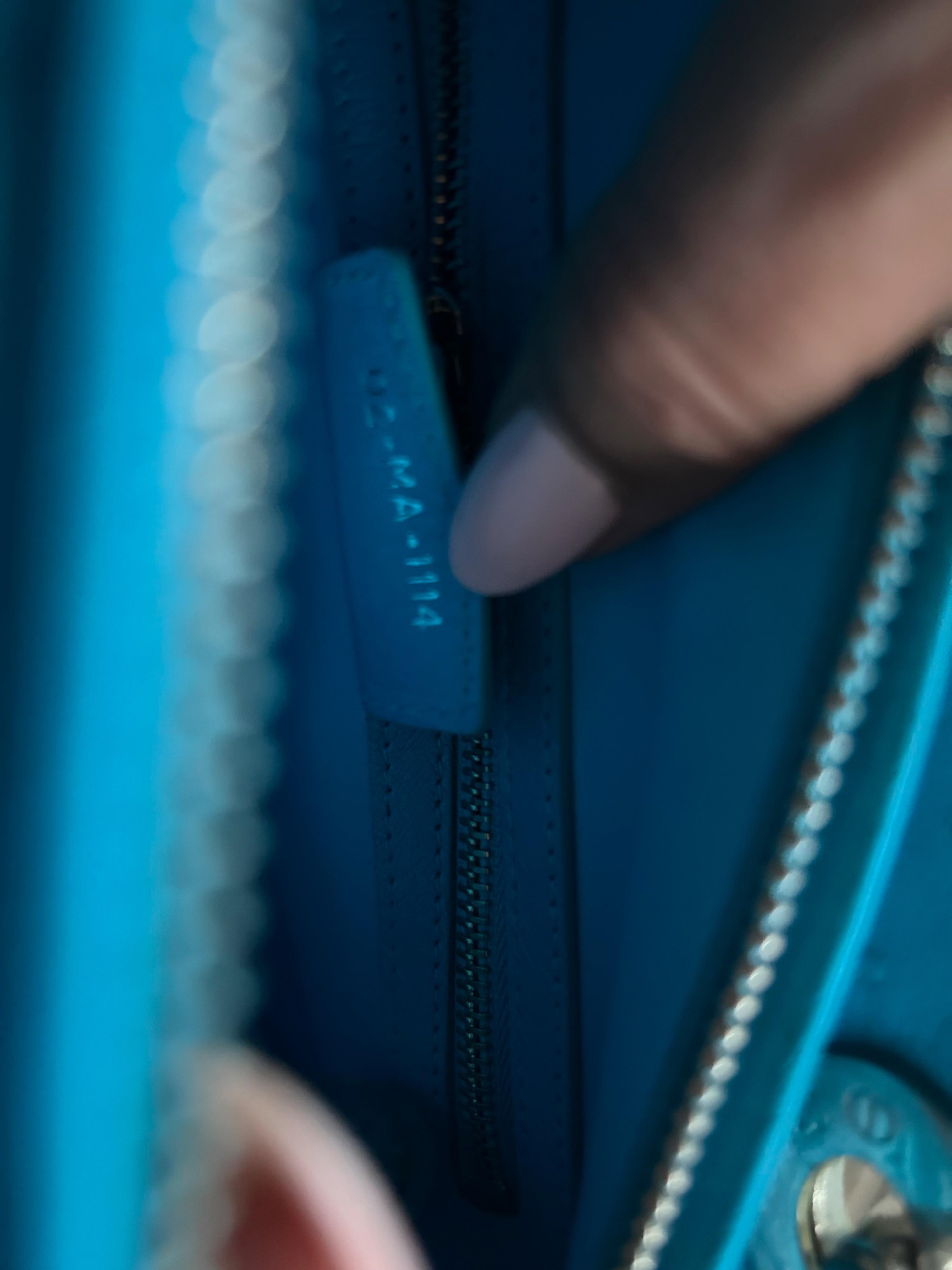 Medium Blue Ostrich Lady Dior Bag