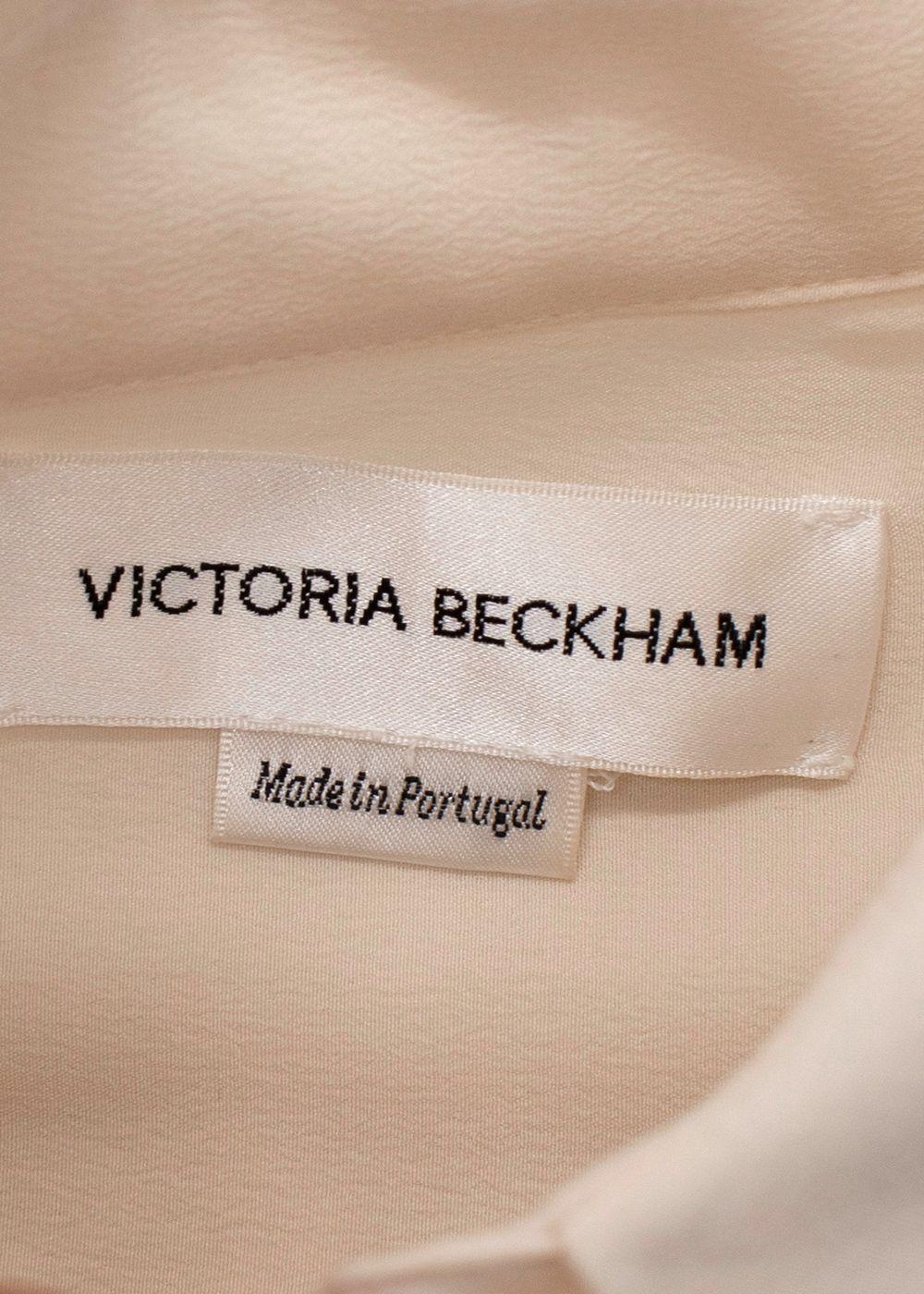 Victoria Beckham Ottoman-Paneled Silk Crepe De Chine Shirt