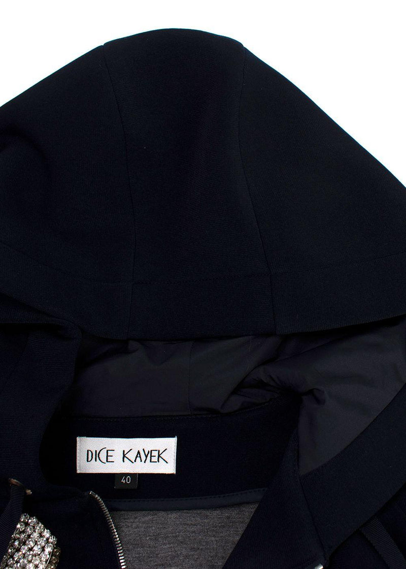 Dice Kayek Crystal Bow Embellished Puff Sleeve Jacket