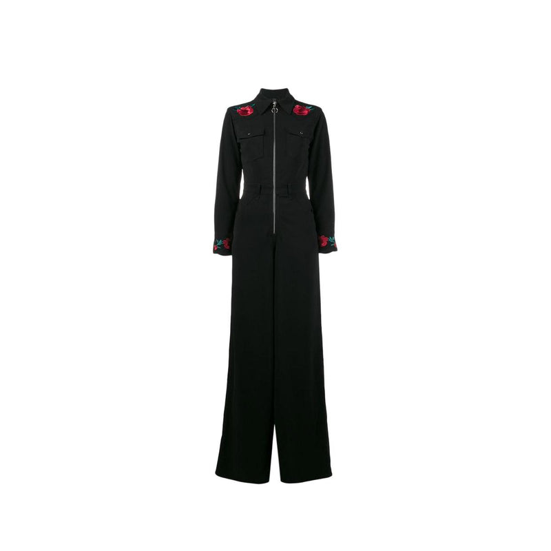Adam Selman Floral Embroidered Jumpsuit