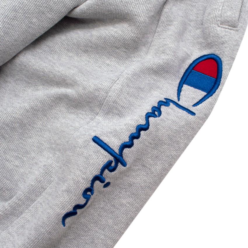 Champion Grey Cotton Logo Joggers