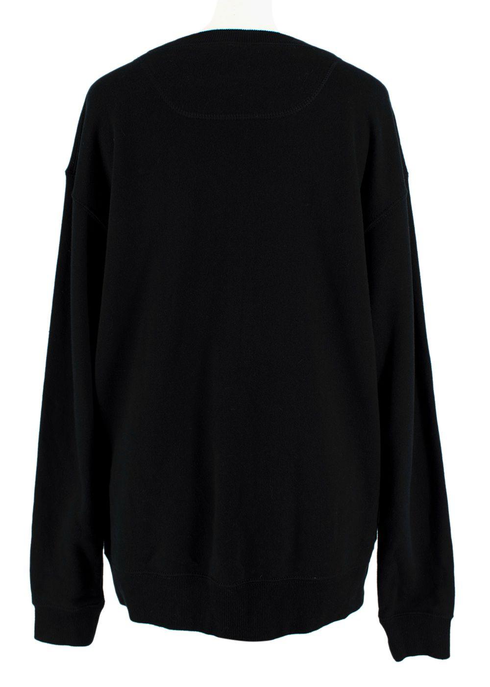 Marc Jacobs Black & Gold Beaded Logo Sweatshirt