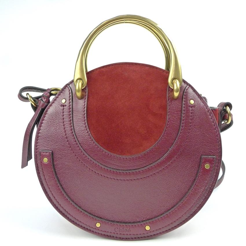 Chloe Burgundy/Red Suede & Leather Pixie Crossbody Bag