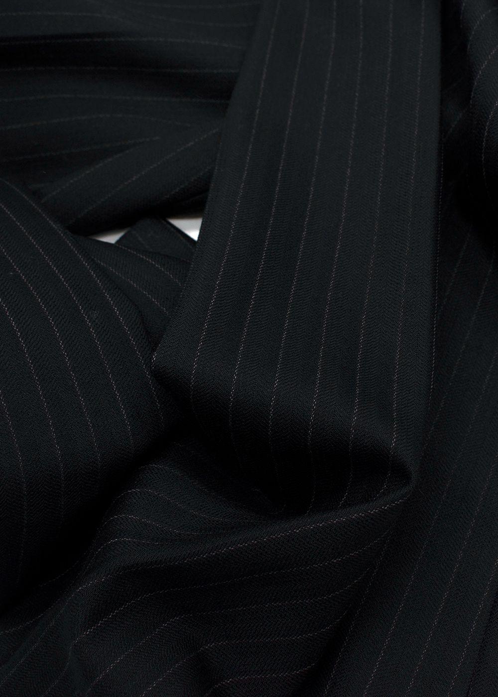 Nili Lotan Black Pinstripe Wide Leg Trousers