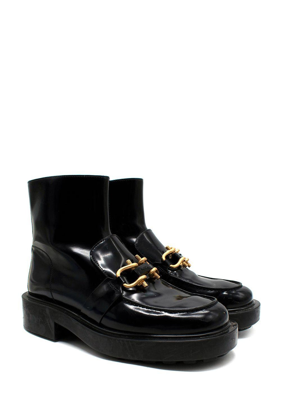 Bottega Veneta Black Monsieur Horsebit Ankle Boots