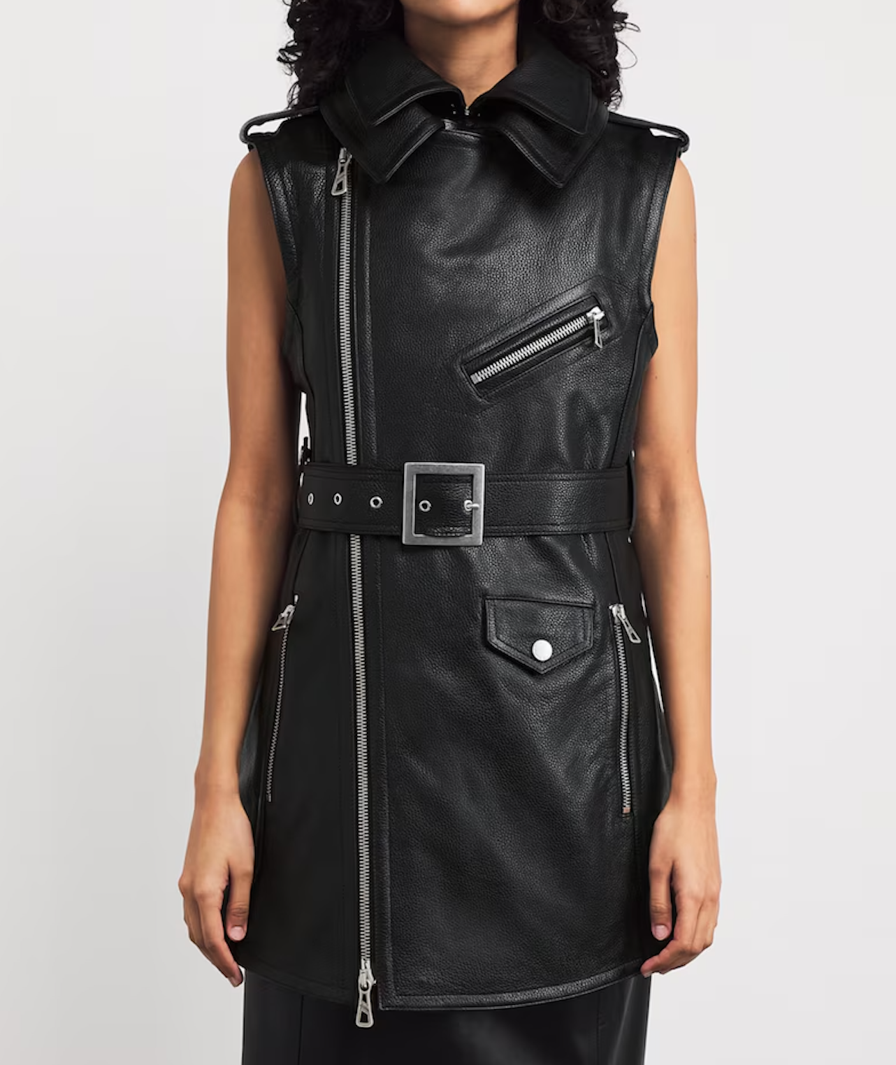 Jean Paul Gaultier Belted Leather Vest
