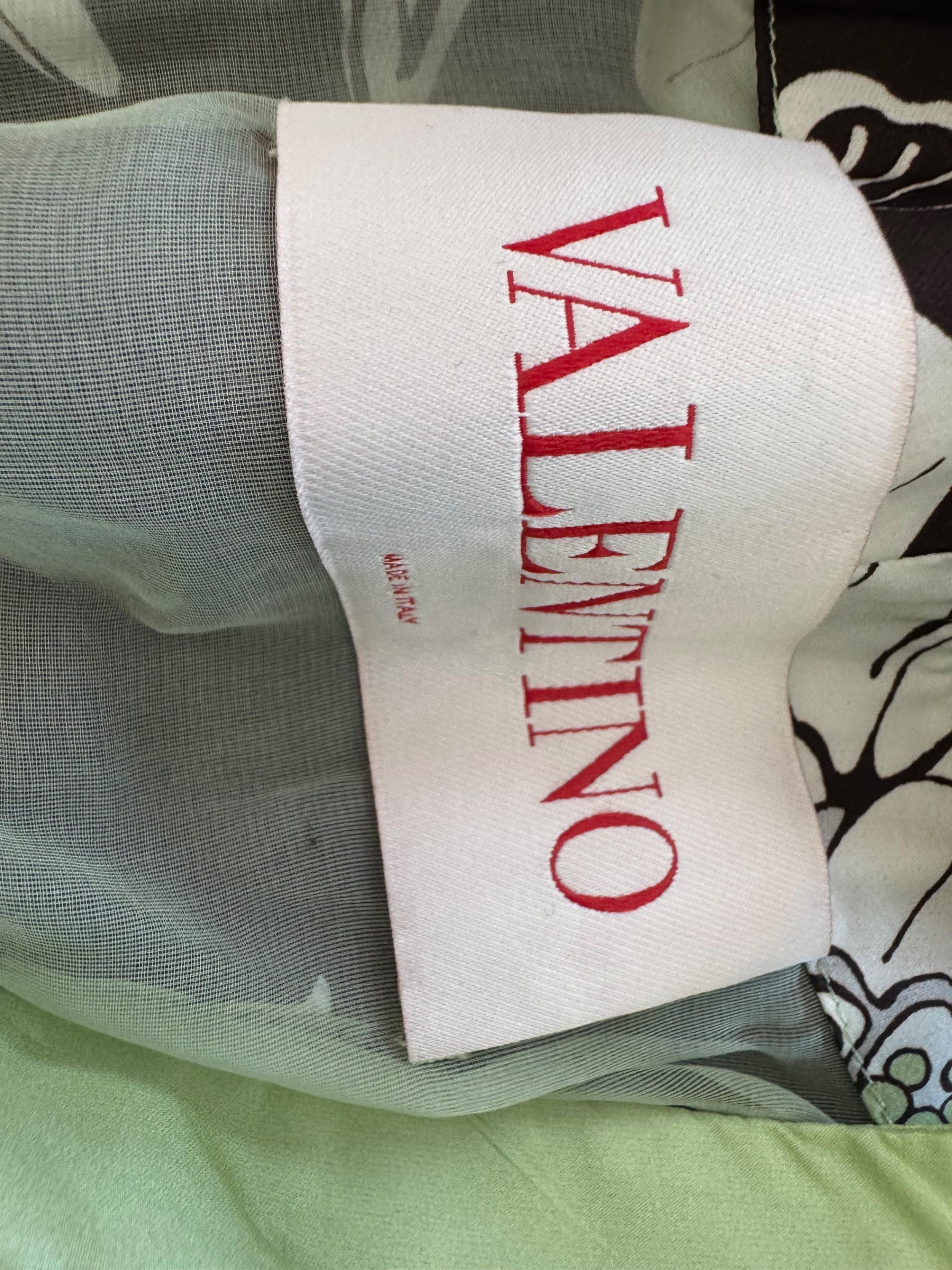 Valentino Floral Print Silk Mini Dress