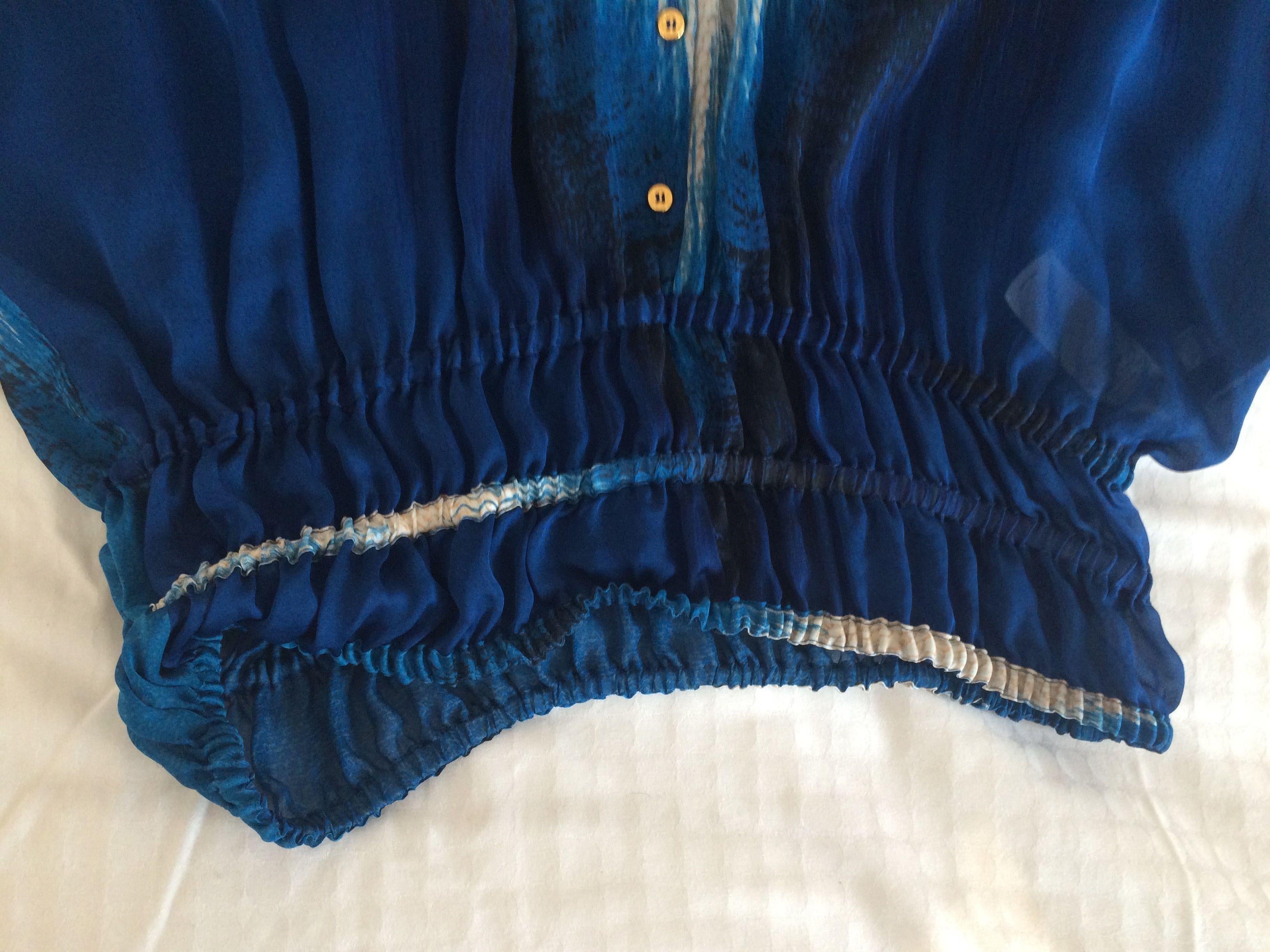 Roberto Cavalli Pure Silk Tie Dye Top