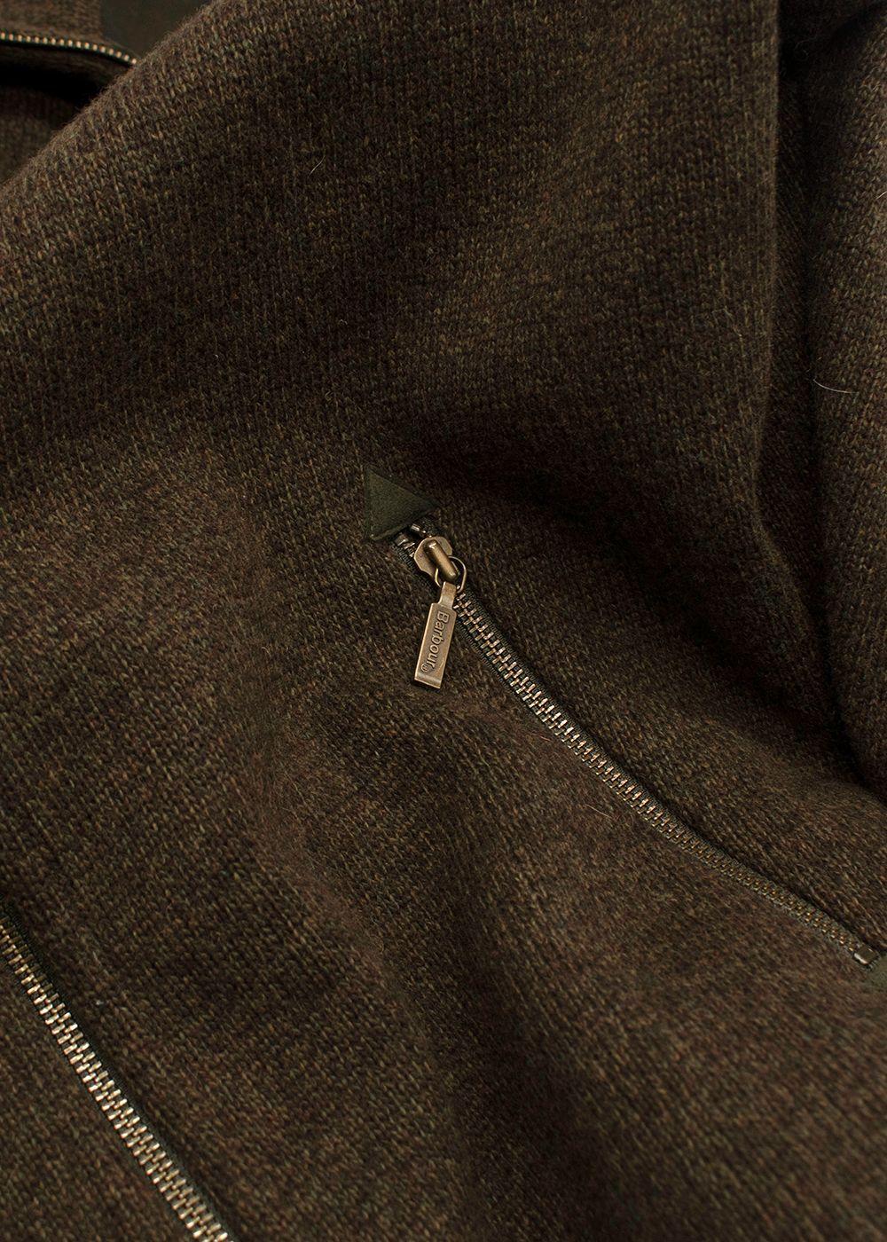 Barbour Khaki Longline Wool Blend Fleece