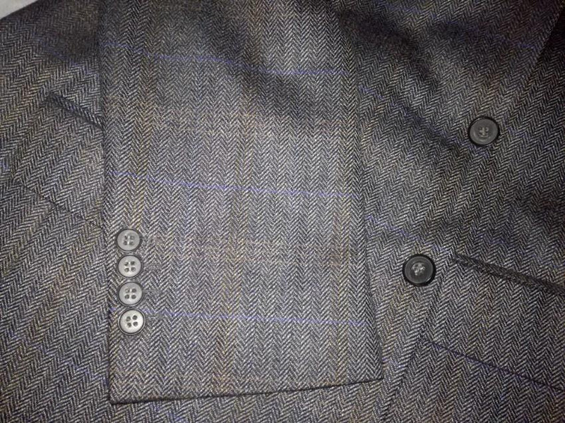 Mario Barutti Wool & Cashmere Herringbone Blazer