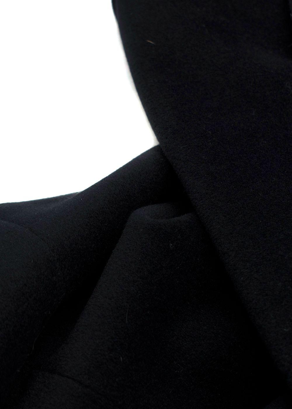 Jil Sander Black Soft Angora Wool Blend Coat/Jacket