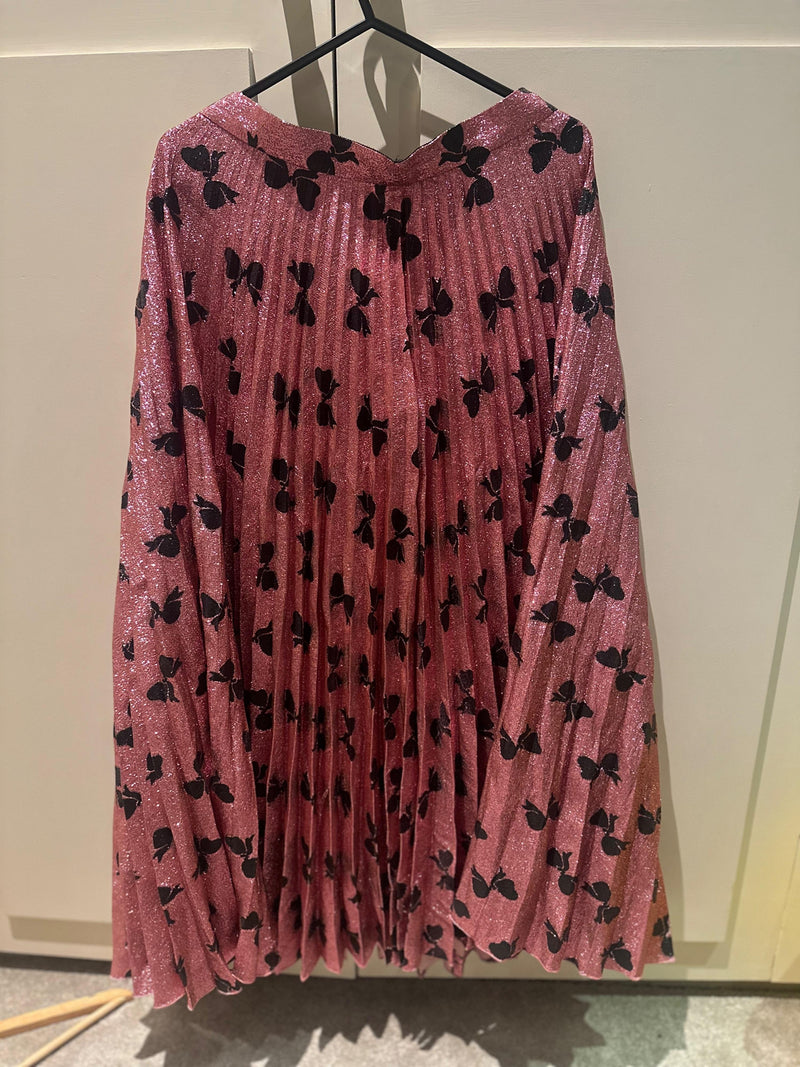 Gucci Iridescent bow lurex pleated skirt