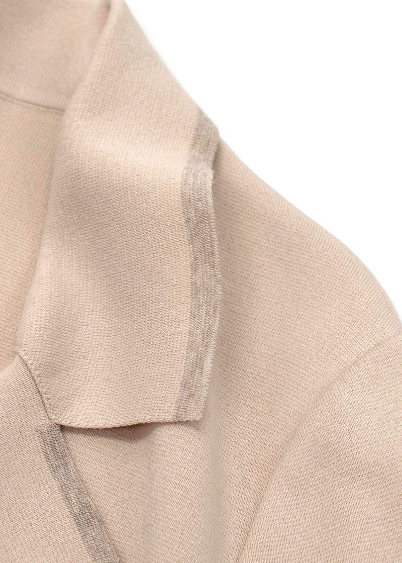 Beige Cotton Blend Lightweight Blazer