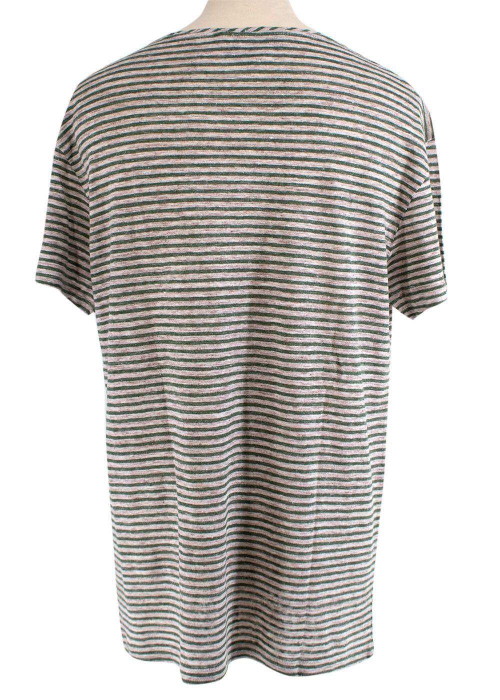 Striped Linen Slub T-Shirt