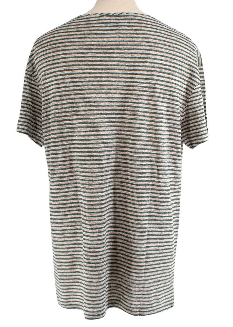 Striped Linen Slub T-Shirt