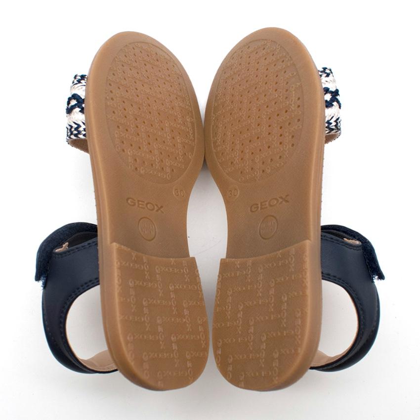 Geox Kids Navy Embroidered Sandals