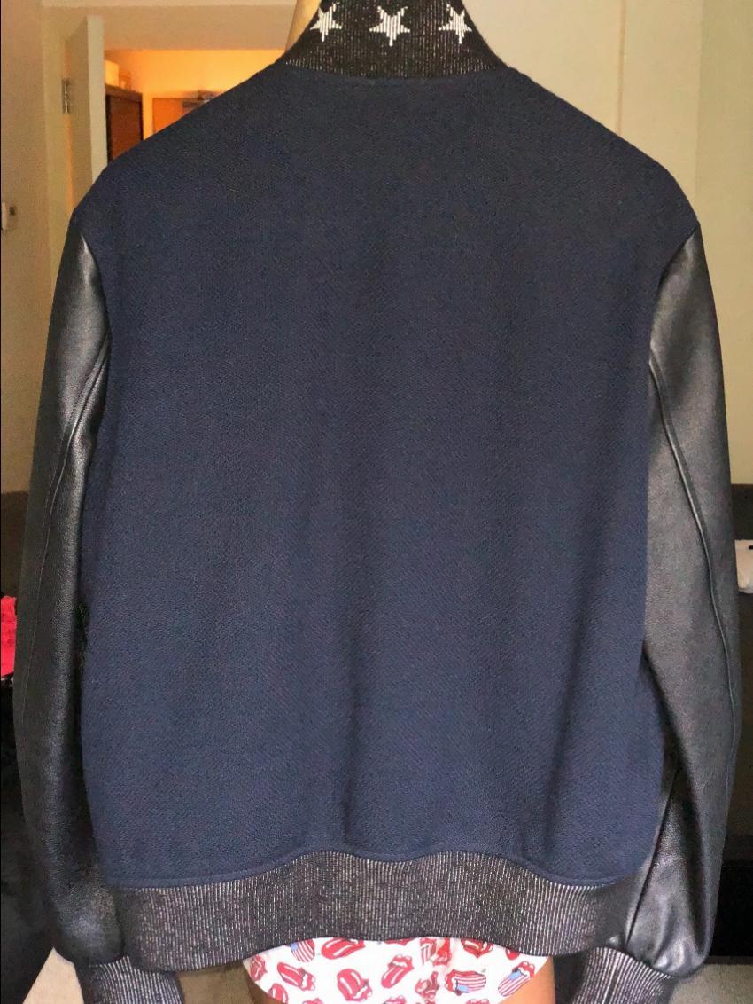 Saint Laurent Navy America Varsity Teddy Jacket