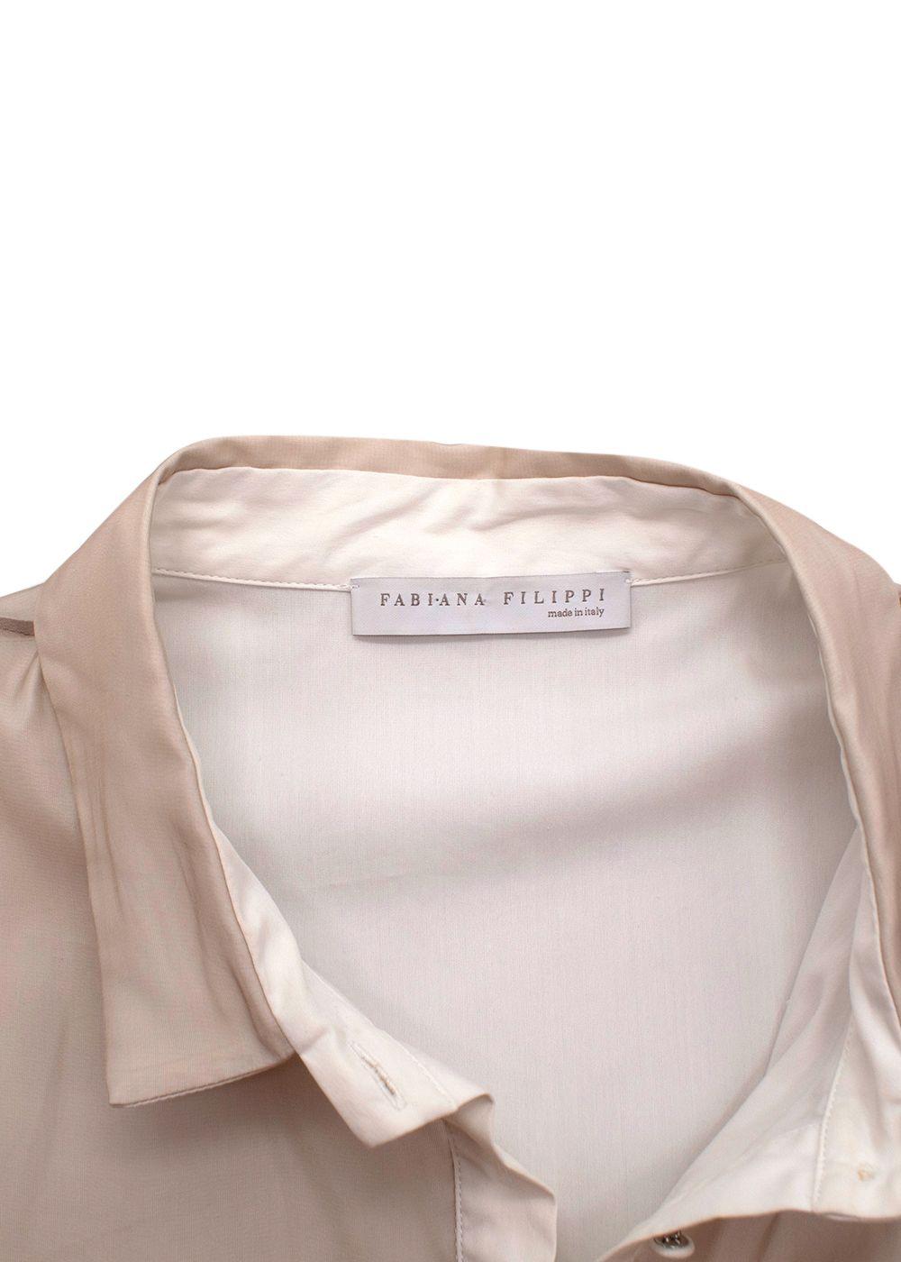 Mesh Panelled Cotton Shirt
