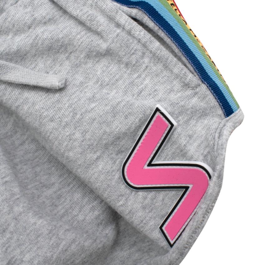 Stella McCartney Grey Cotton Rainbow Details T-shirt & Shorts Set