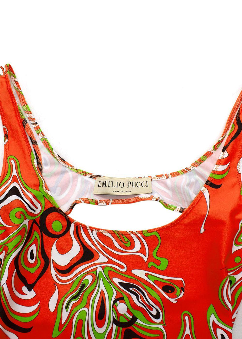Emilio Pucci Printed Cut Out Mini Dress