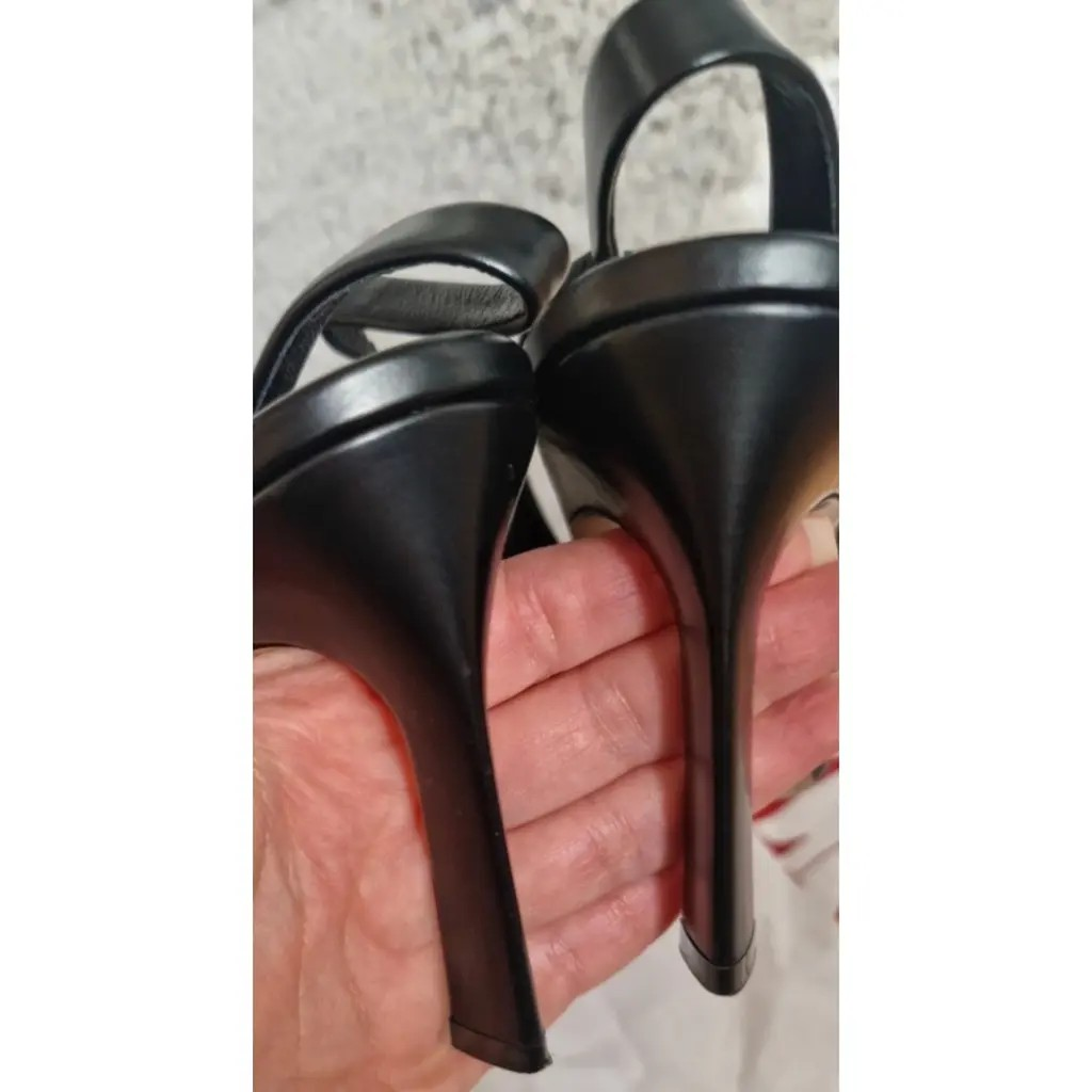 Valentino Black Slingback Heeled Sandals