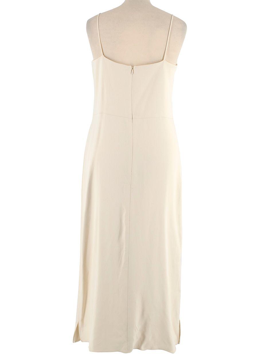 Cream Chiffon Sleeveless Dress