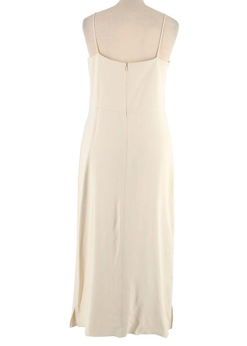 Cream Chiffon Sleeveless Dress