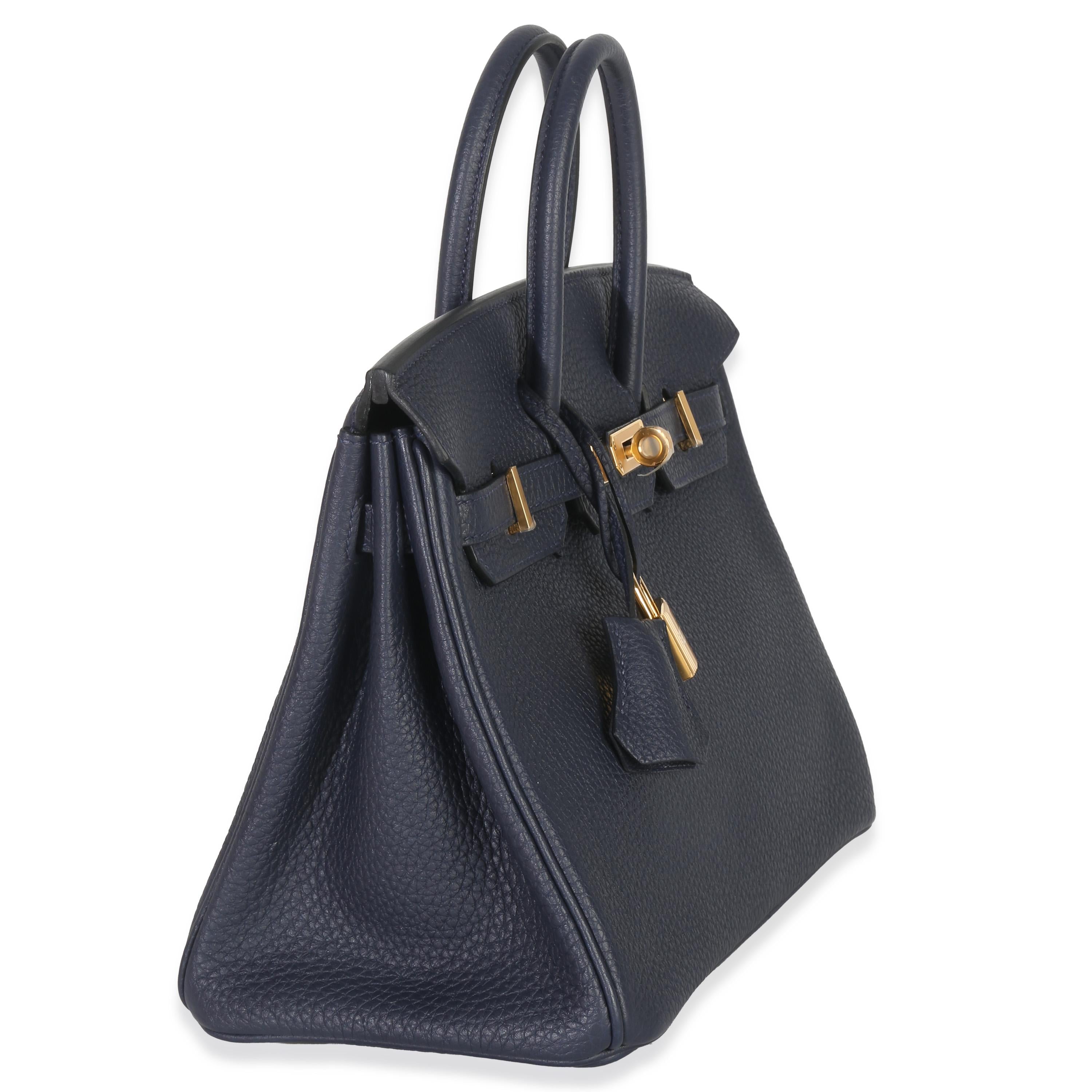 Hermès Togo Birkin 25 GHW Bleu nuit