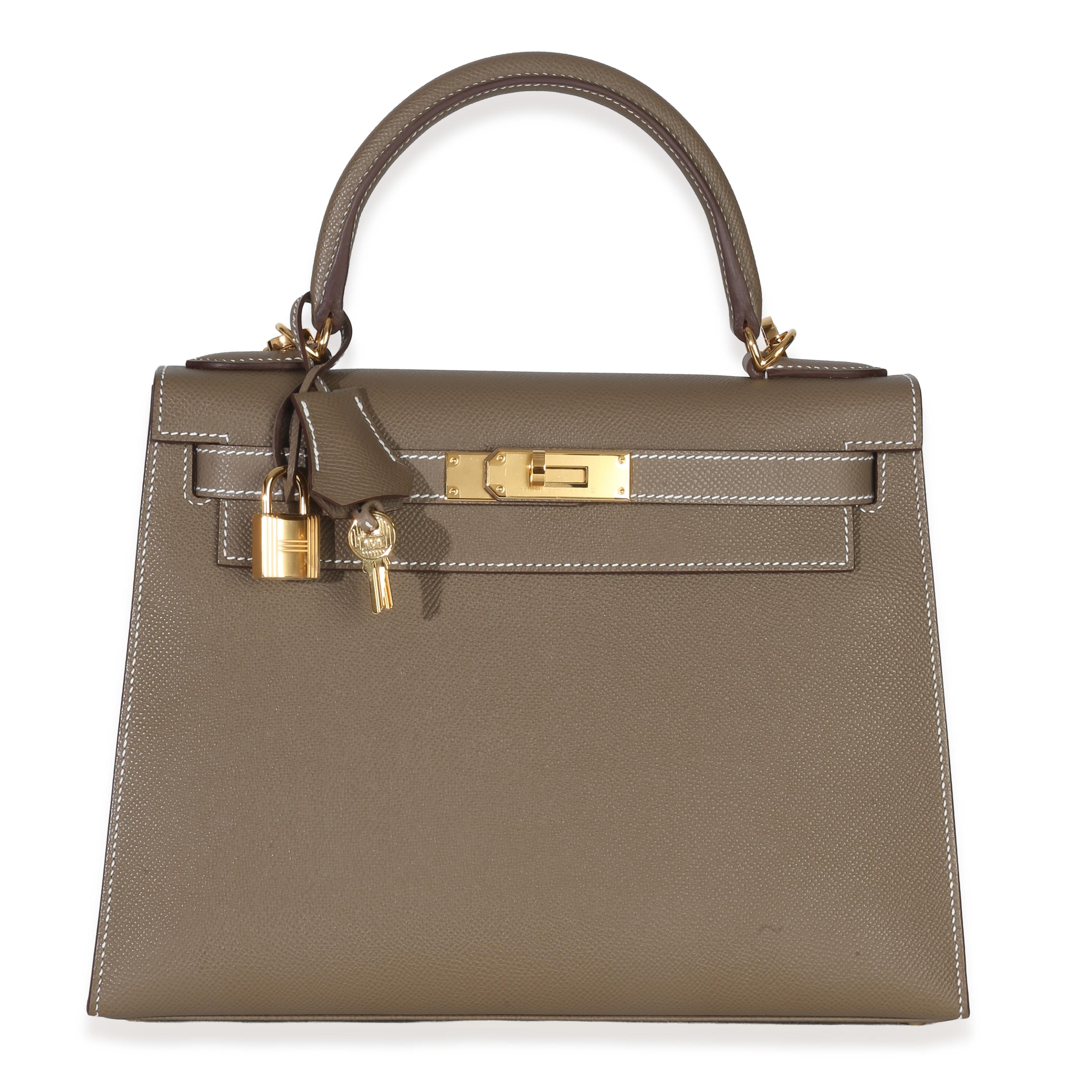 Hermès Epsom Sellier Kelly 28 GHW Etoupe