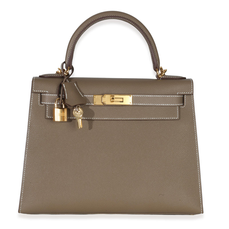 Hermès Epsom Sellier Kelly 28 GHW Etoupe