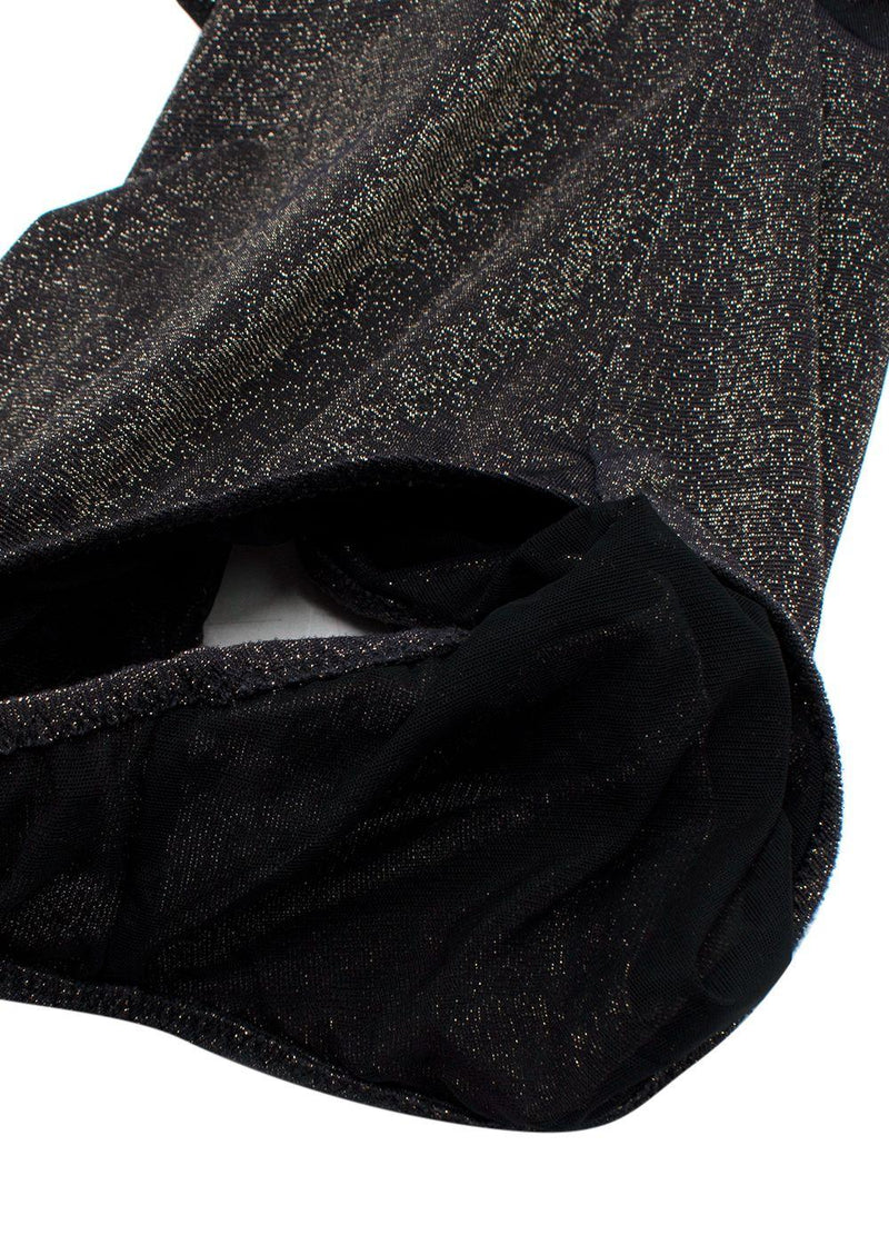 My Beachy Side One Shoulder Black Shimmer Swimsuit