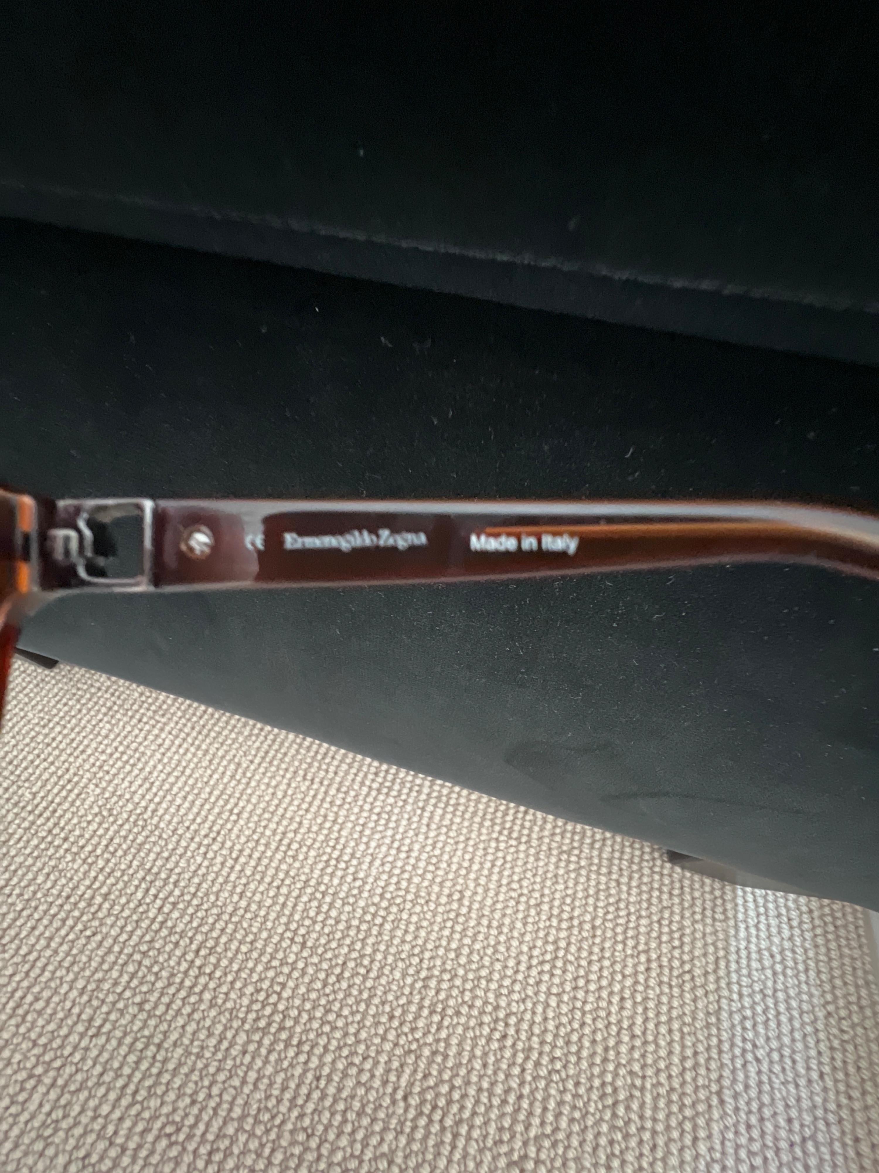 Brown clear acetate rectangle frame sunglasses