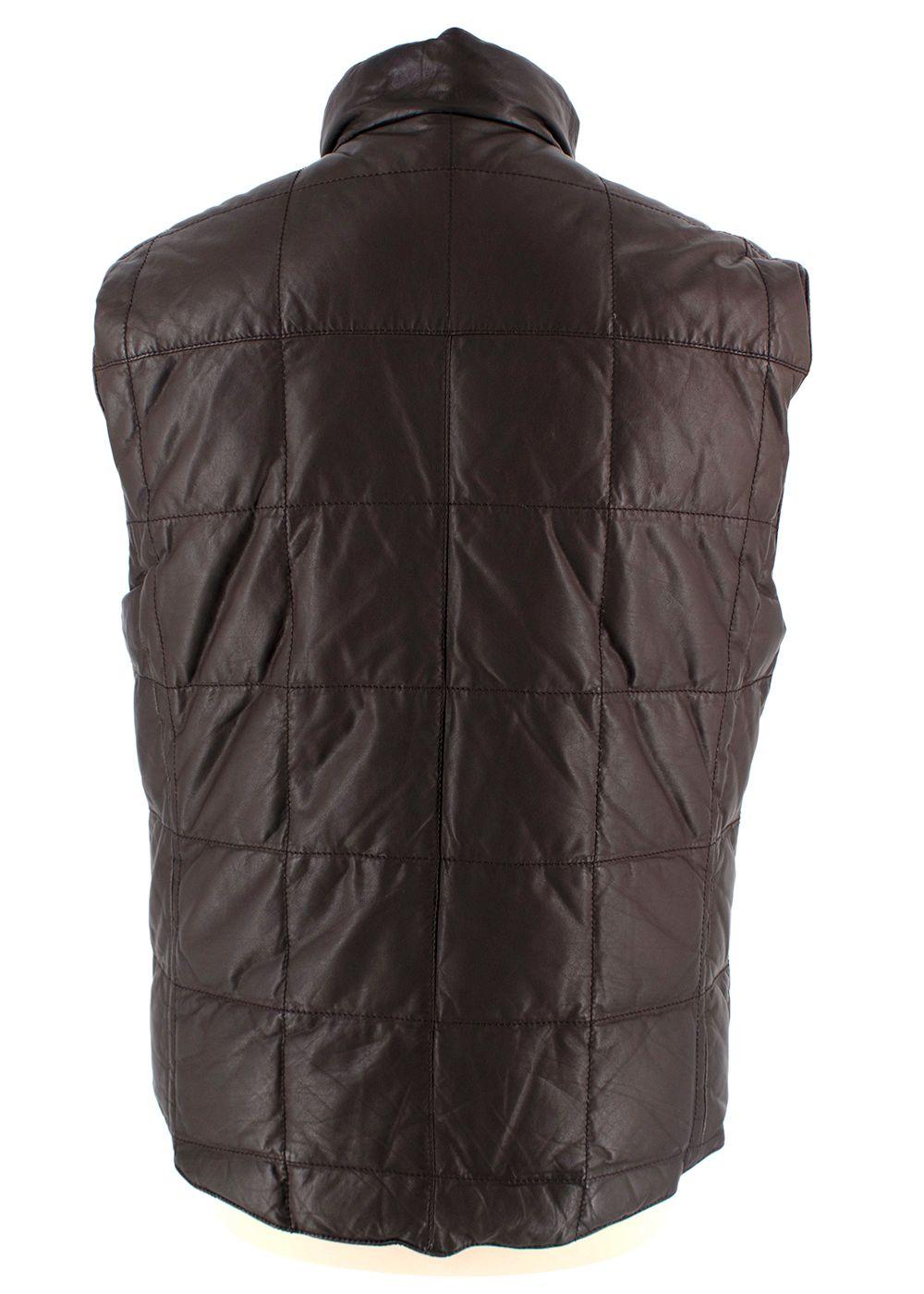Brunello Cucinelli Brown And Burgundy Reversible Gilet