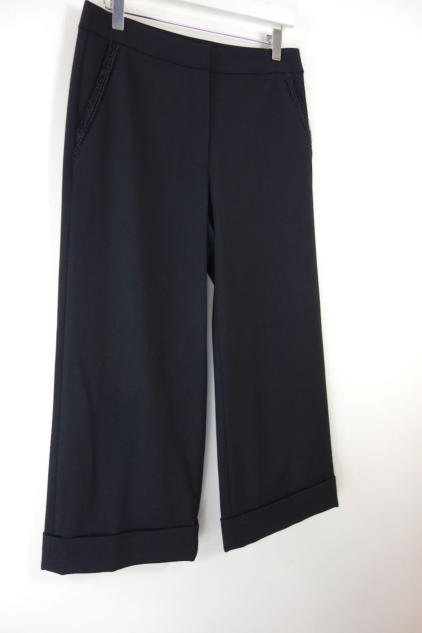Black Wool Culottes