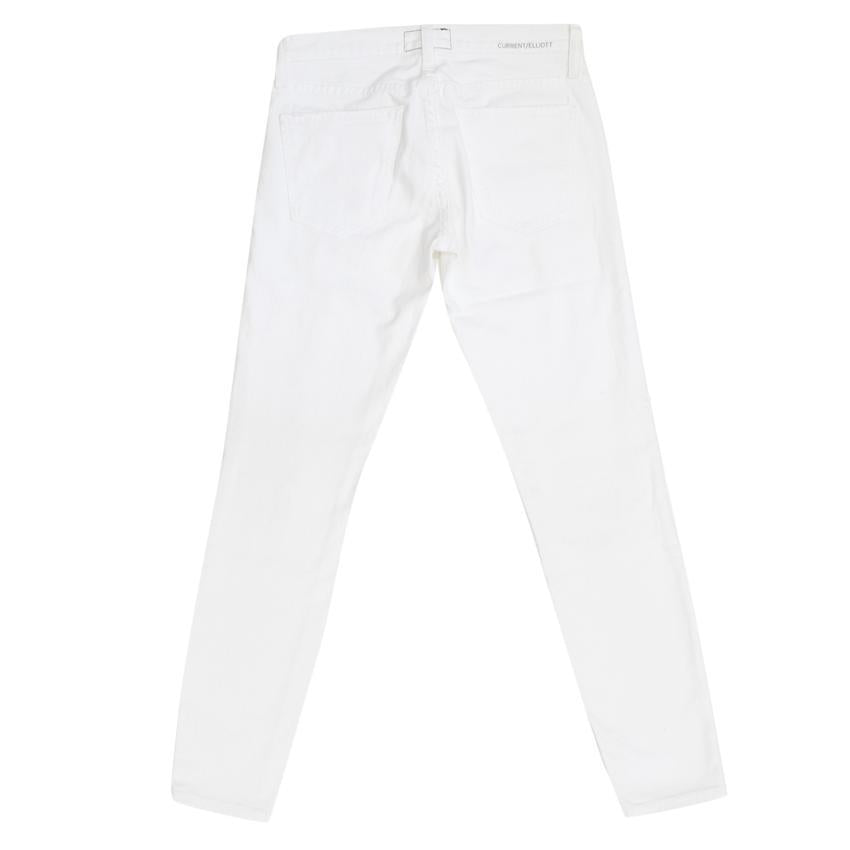 Current/Elliot White Distressed Jeans