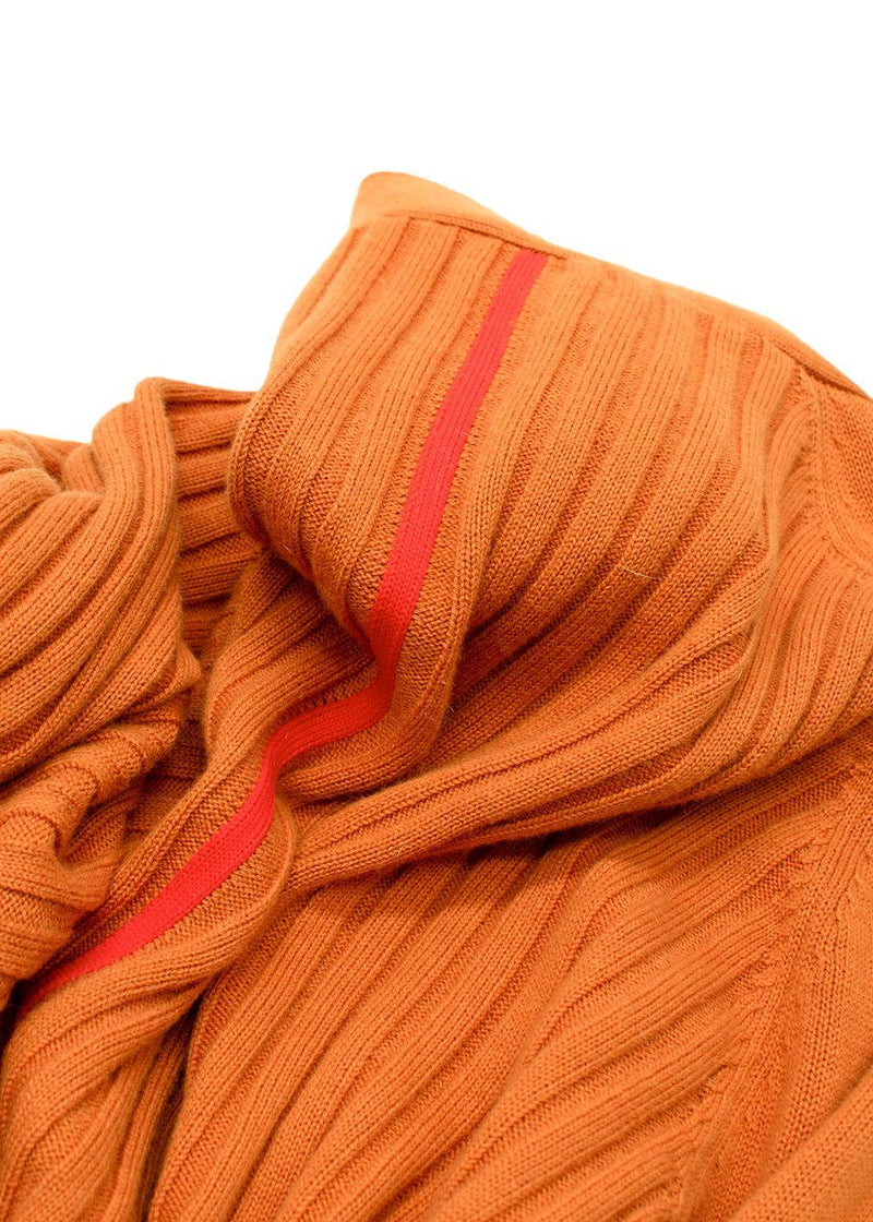 Escada Pumpkin Orange Knit Cardigan