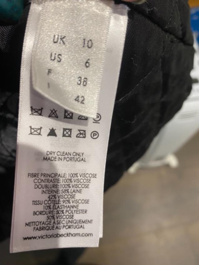 Victoria Victoria Beckham Black Satin Longline Bomber Jacket