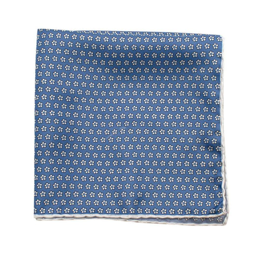 Breuer Blue Floral Pattern Pocket Square