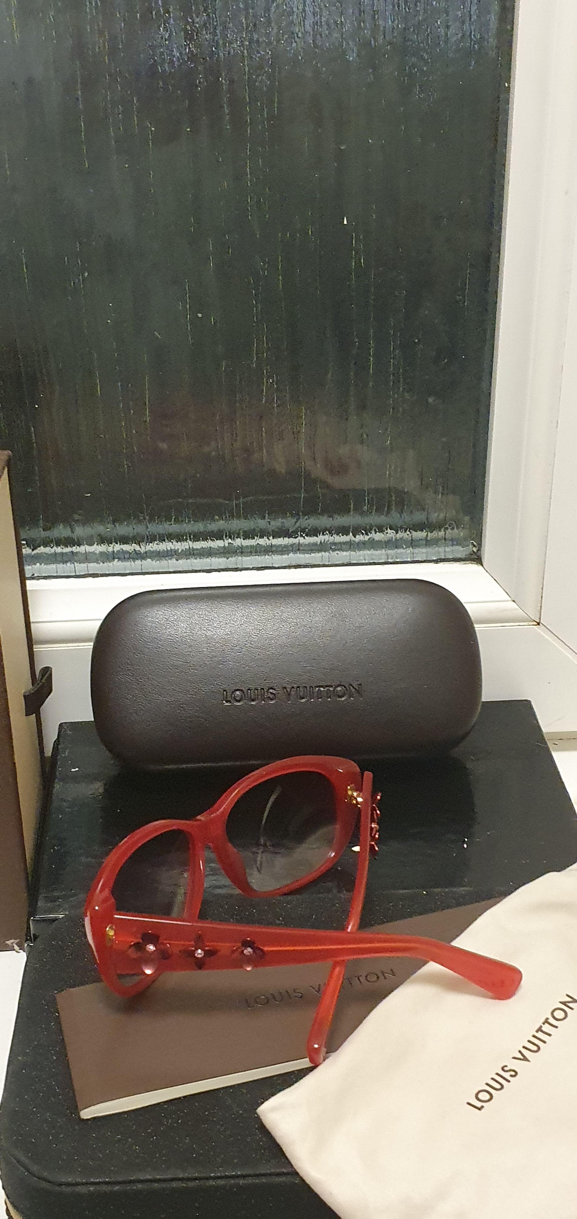 LV Pink Acetate  Embellished Sunglasses
