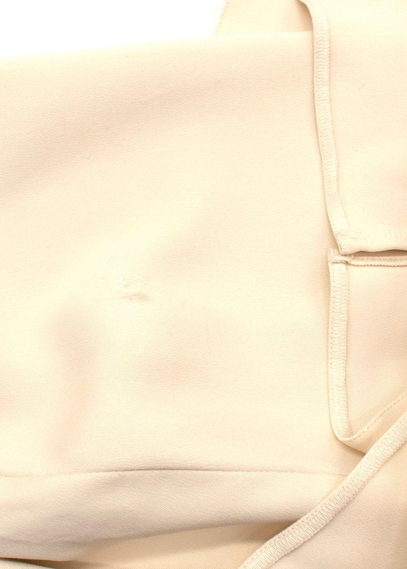 Cream Chiffon Sleeveless Dress