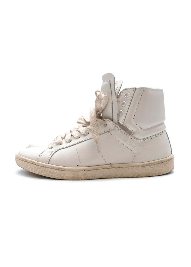 White leather Court Classic SL/01 high top trainers
