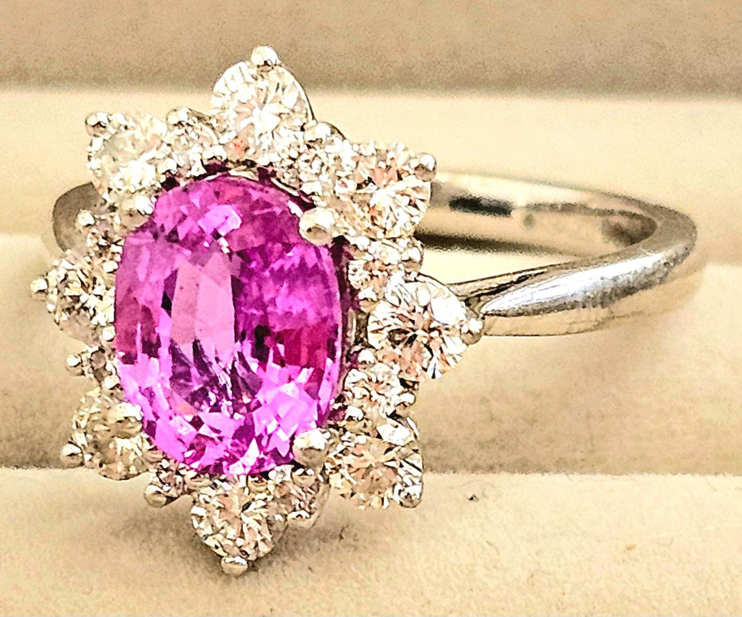 Bespoke Madagascan Sapphire And Diamond Ring Pink