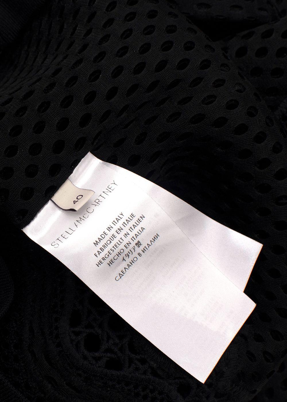 Stella McCartney Black Mesh Bomber Jacket