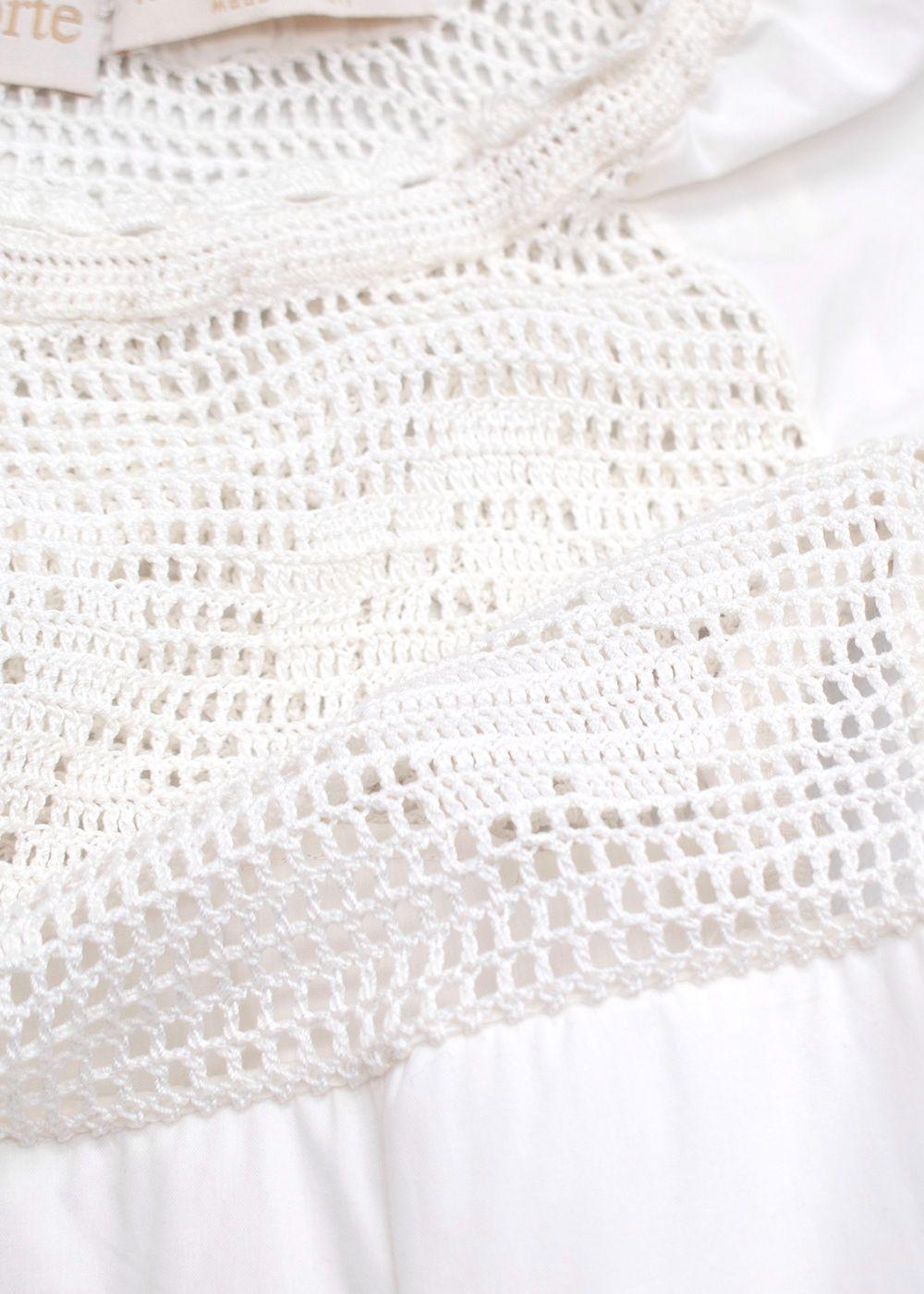 Aliai Forte White Dress with Lace Details