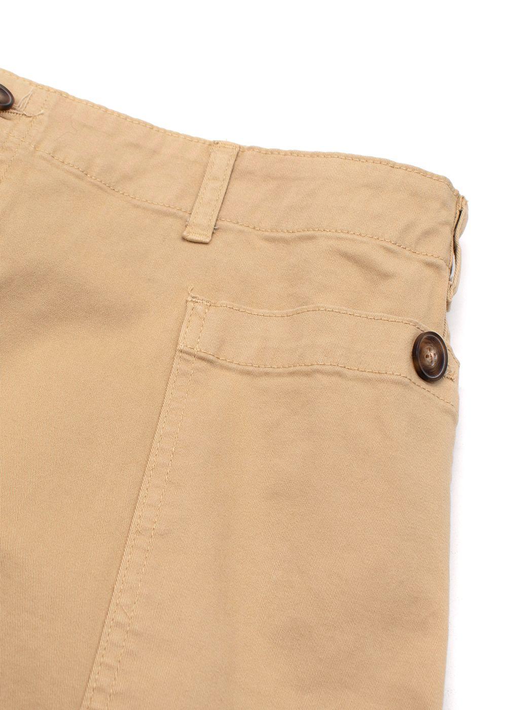 Frame Beige High Rise Cropped Twill Cargo Trousers