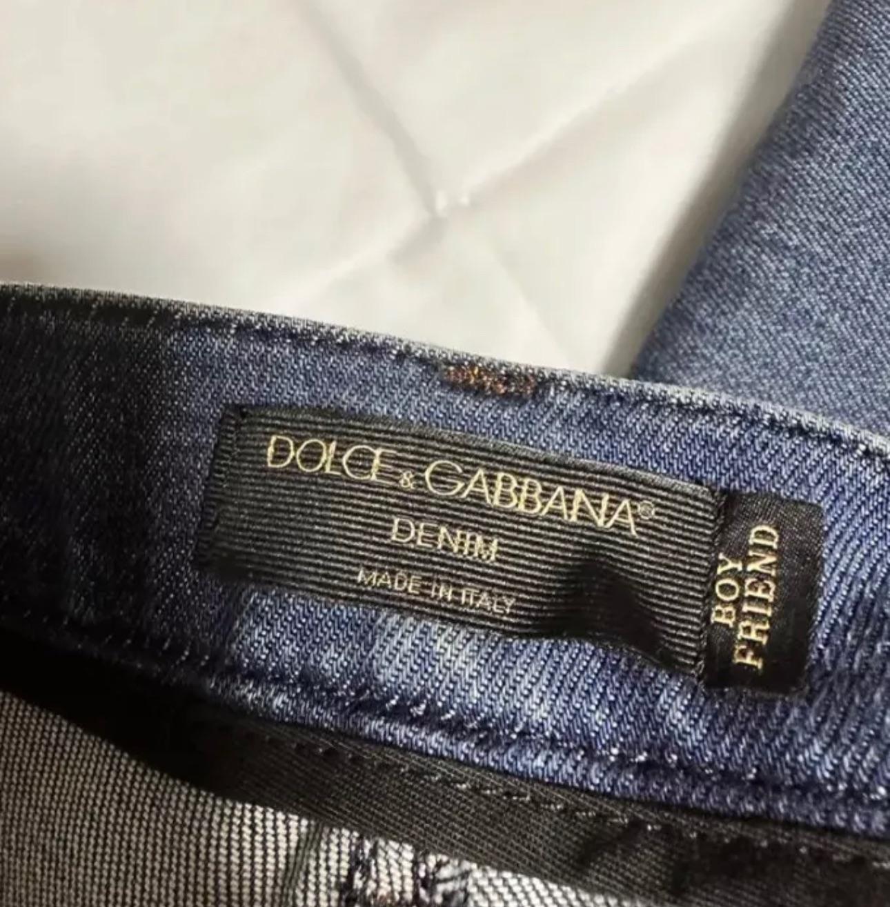 Dolce & Gabbana Rose Embroidered Jeans