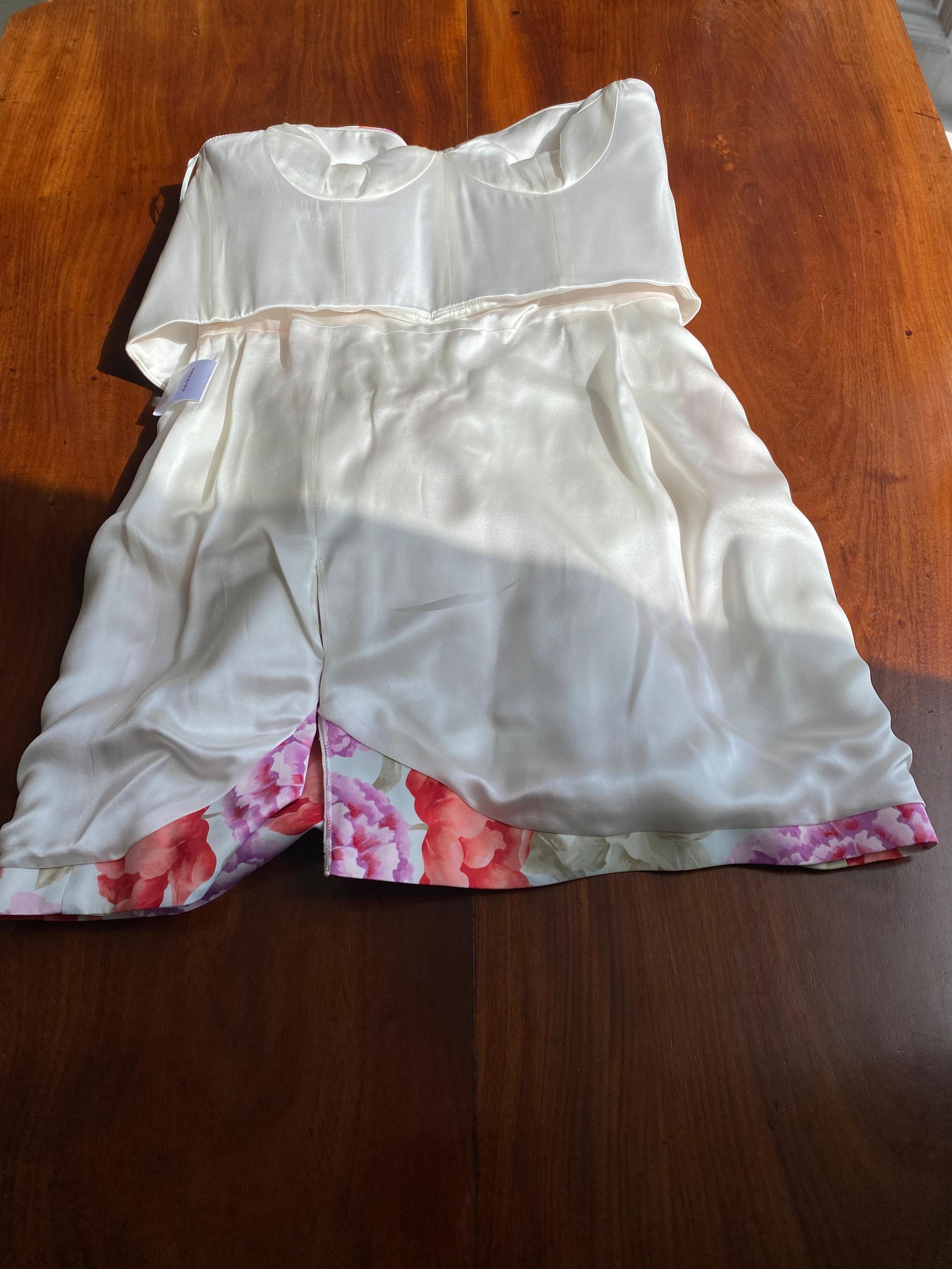 Strapless Floral Mini Dress