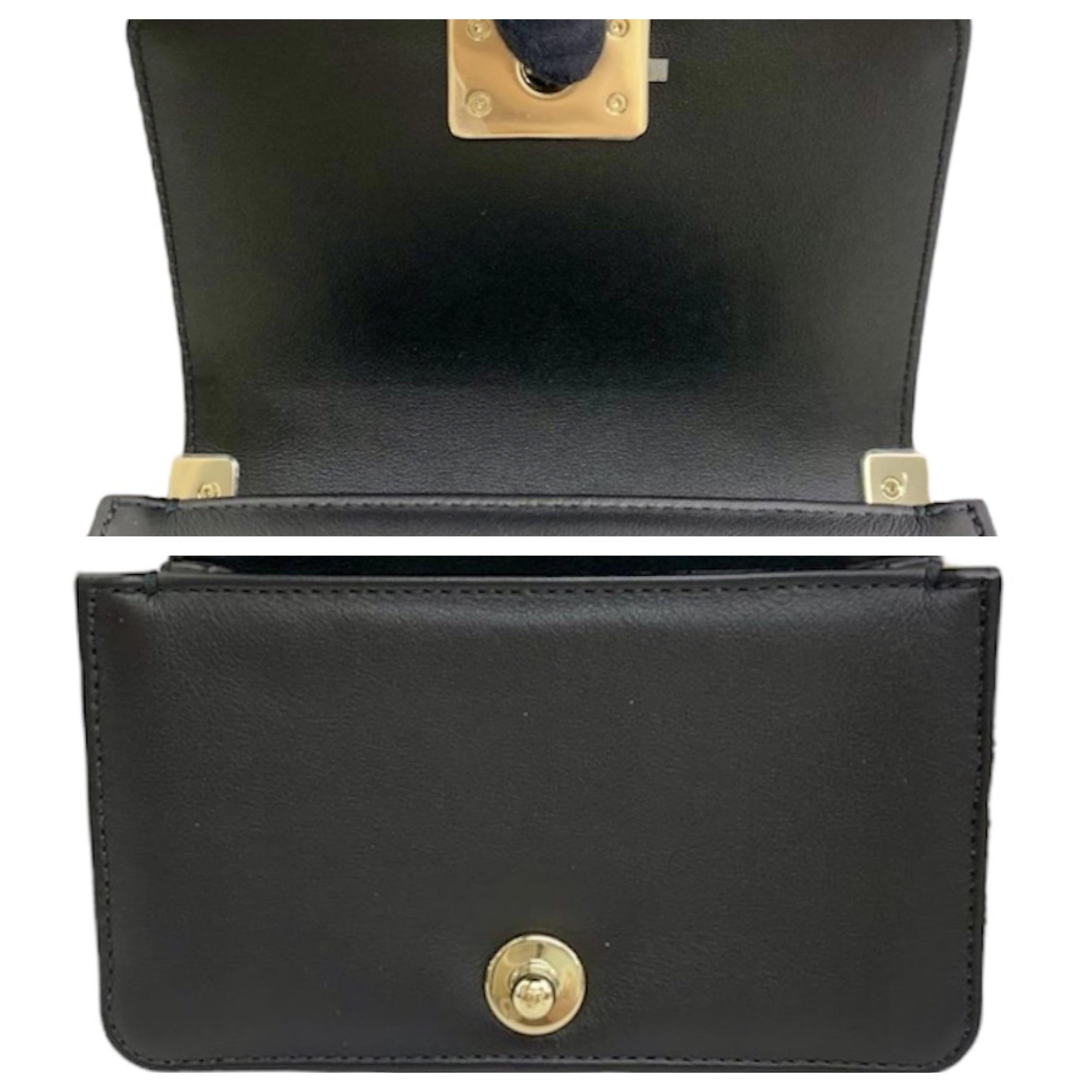 Chanel Black Chevron Mini Boy Bag