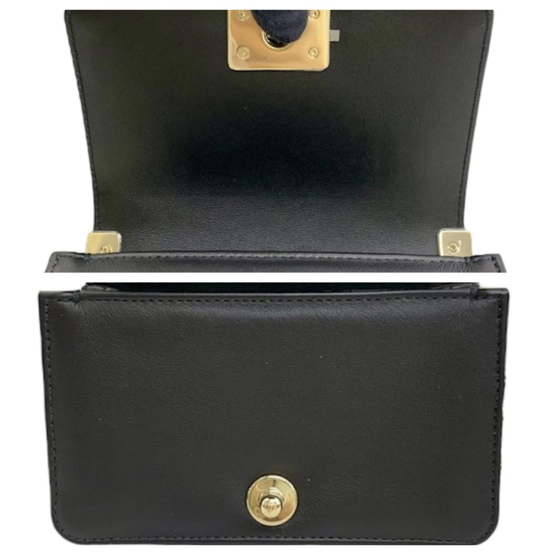 Chanel Black Chevron Mini Boy Bag